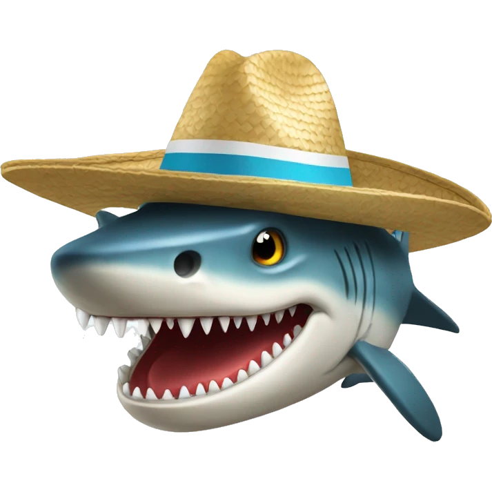 Tiburón con sombrero de copa emoji