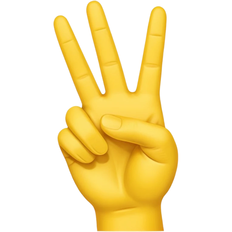 Right yellow hand
Peace sign but with thumb extended out  emoji