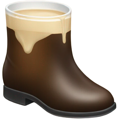 Drinking baileys from a shoe emoji