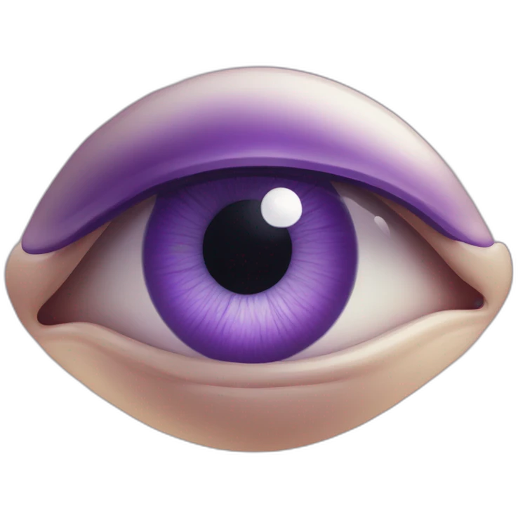 majestic godly violet iris eyeball serious intense symmetrical knowledgable emoji