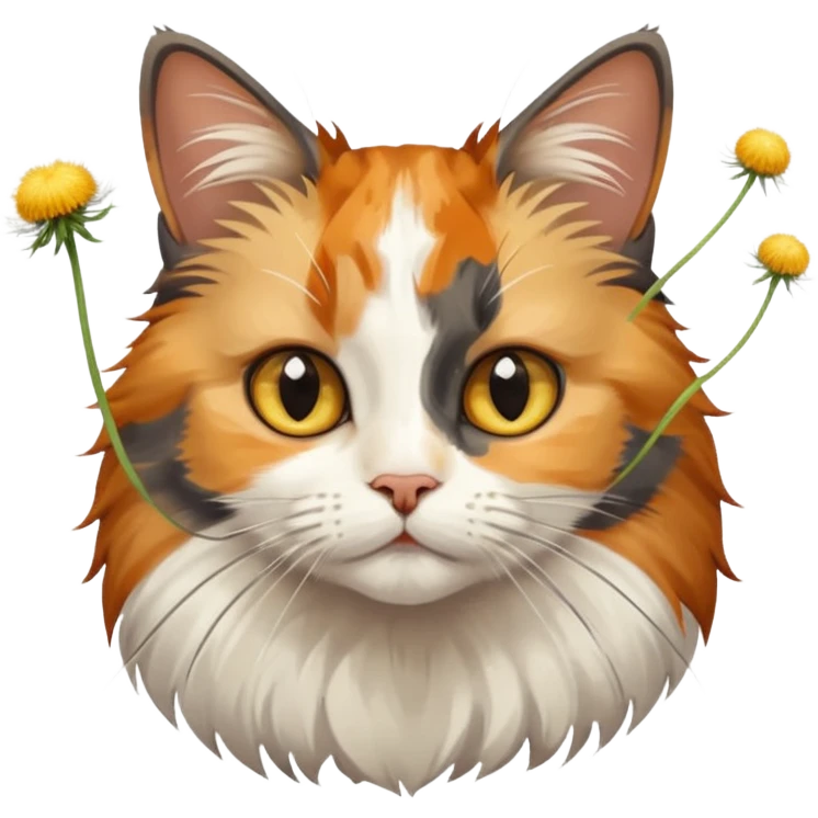 Dandelion cat  emoji