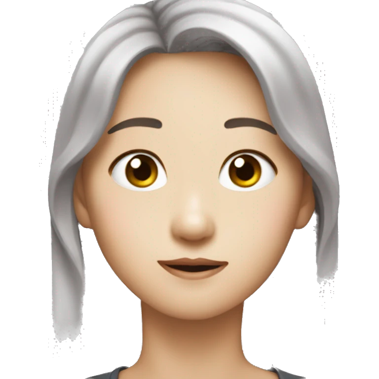아기를 안고 사원증을 목에 멘 여성 emoji
