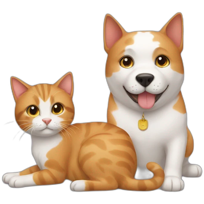 Cat with dog emoji