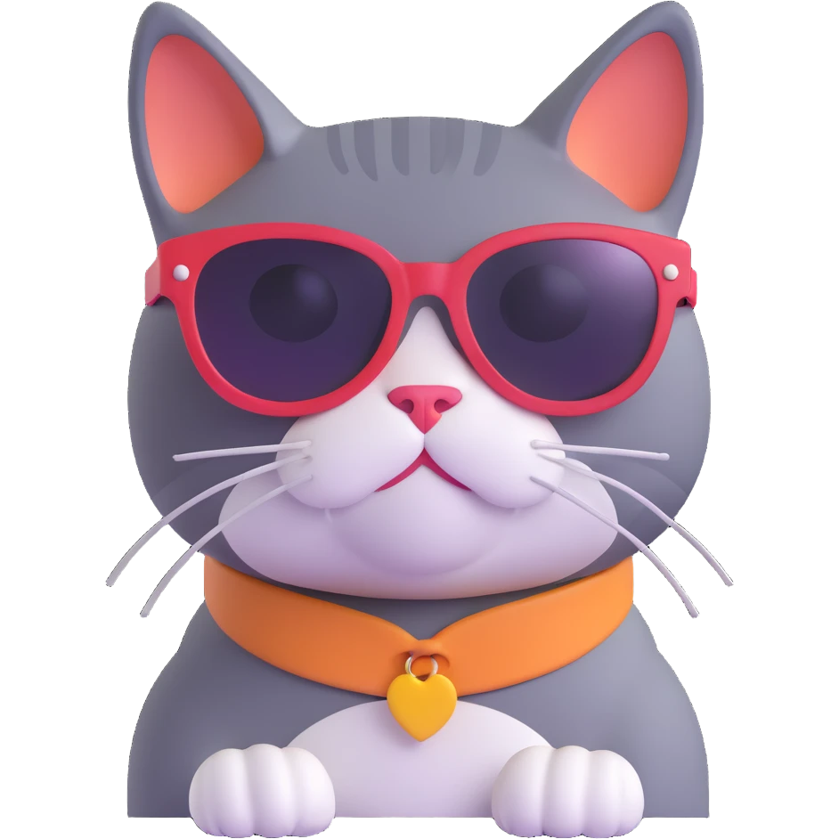 a cat wearing sunglasses emoji
