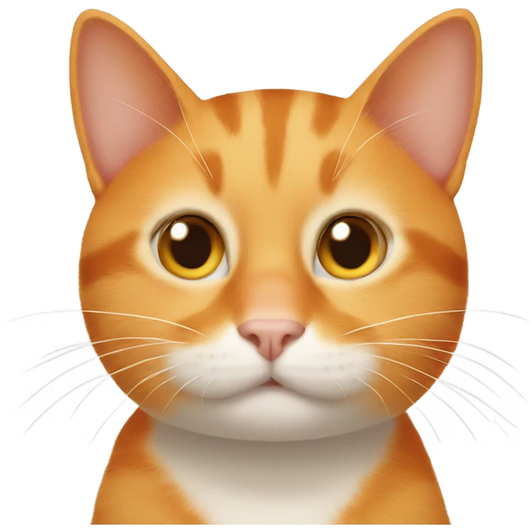 Orange cat on hamster whee emoji