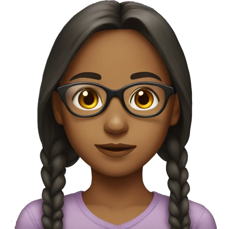 portrait of girl without glasses  emoji