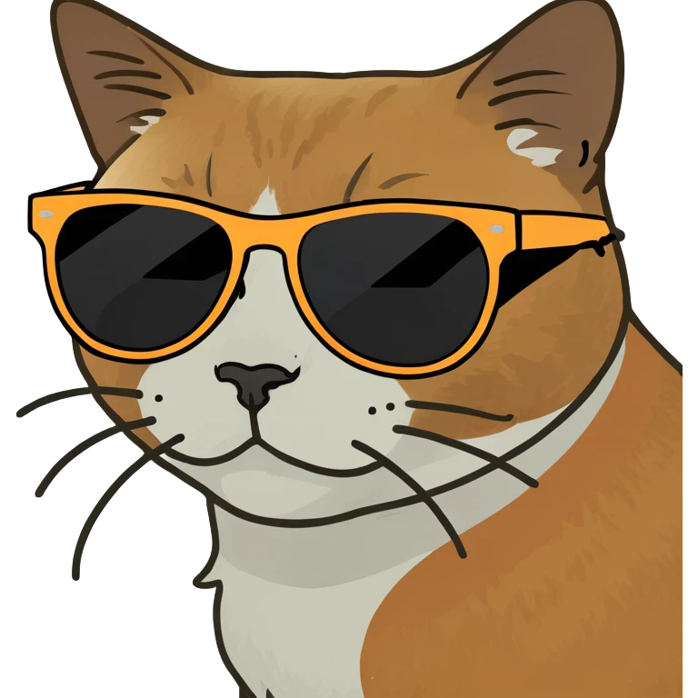 Cat with sunglasses emoji