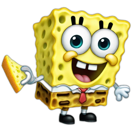 spongebob squarepants eating a sponge emoji