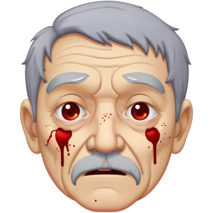 Old man explode blood emoji