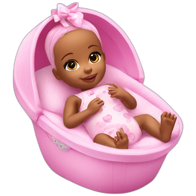 Newborn barbie photo session emoji