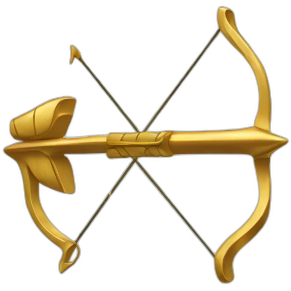bow and arrow gold emoji