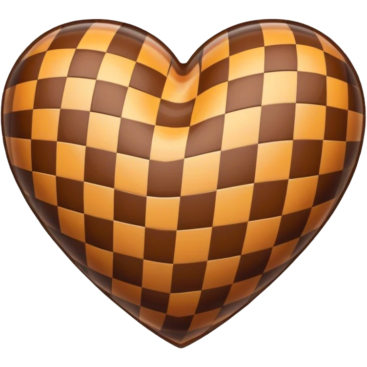 Plaid heart brown  emoji