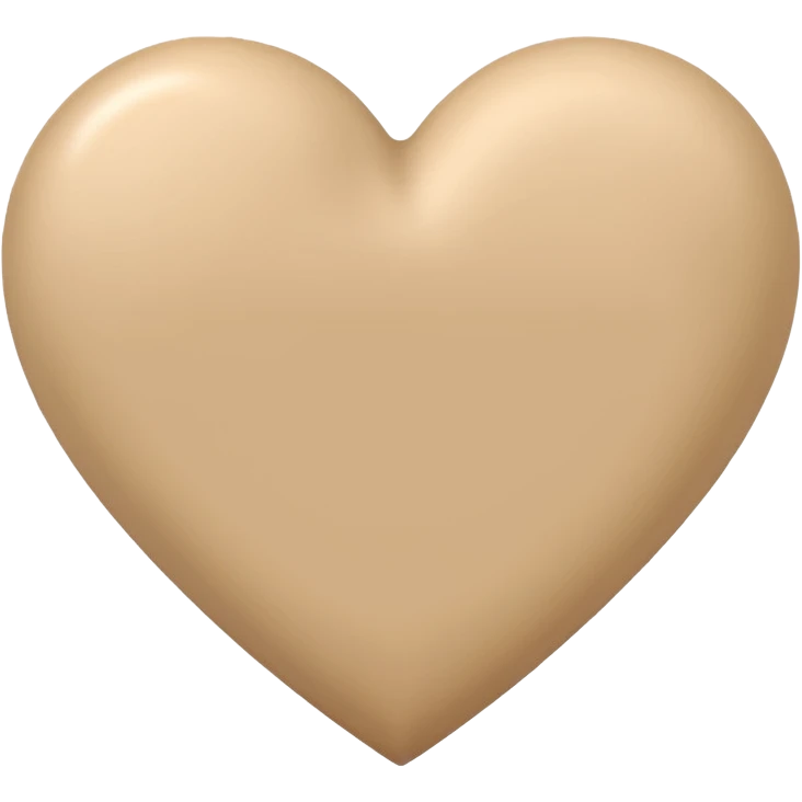 coração bege emoji