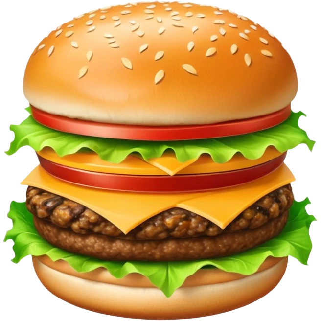 classic hamburger emoji