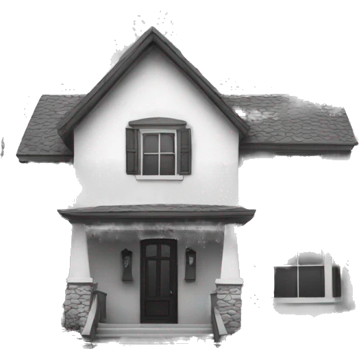 HOUSE BLACK IN WHITE emoji