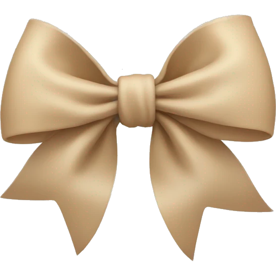 Beige bow emoji