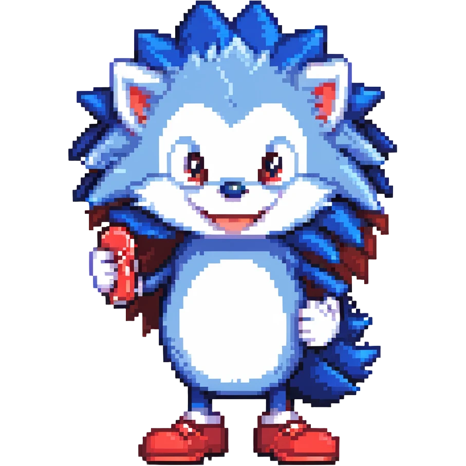 Sanic meme character emoji