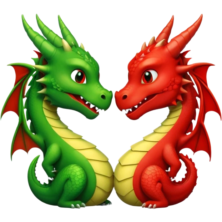 dragon kissing dragon emoji
