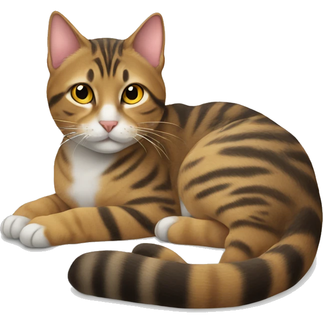 Tabby cat laying down emoji