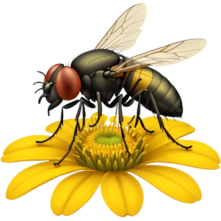 
fly on flower emoji
