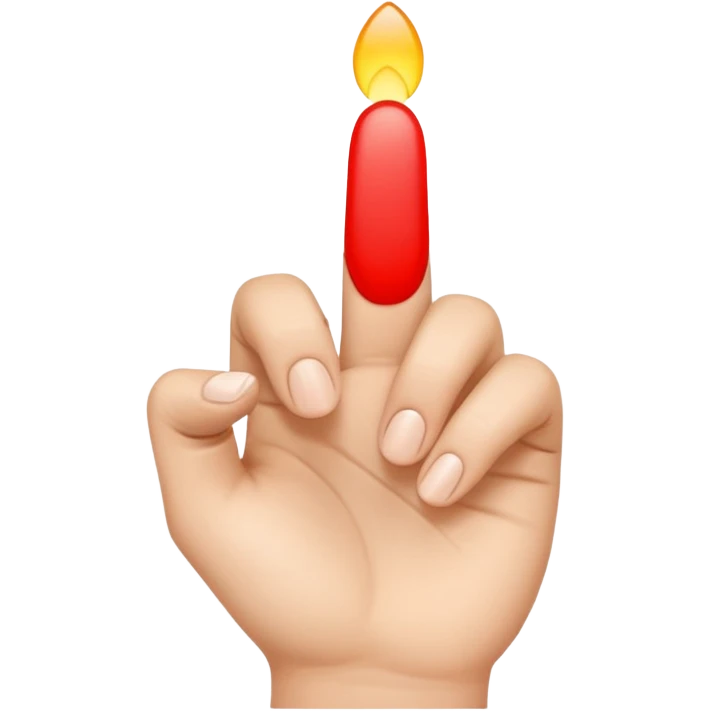 검지손가락만 피고 있는 손 emoji