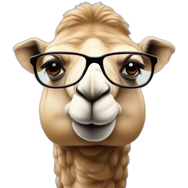 Obese anthro camel with glasses emoji
