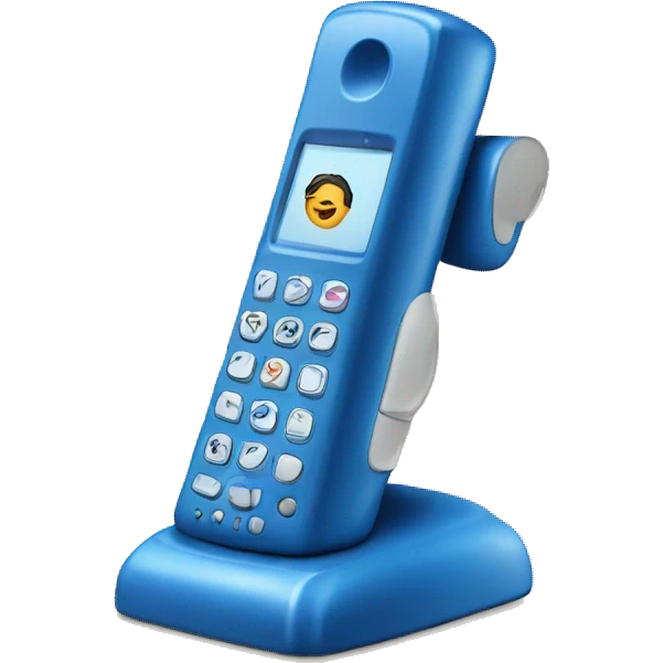 blue touch phone  emoji