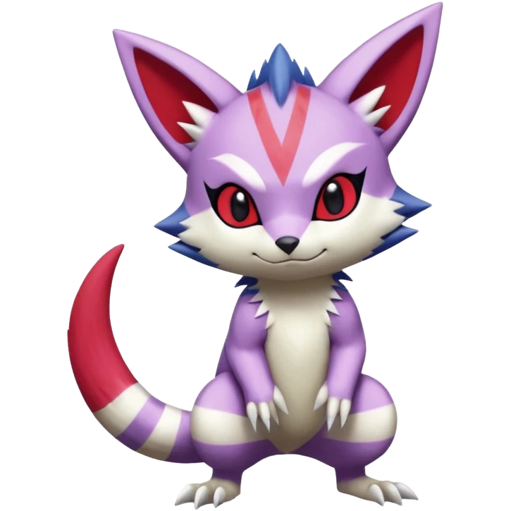 Cute Digimon-Sneasel-Zangoose-hybrid full body  emoji