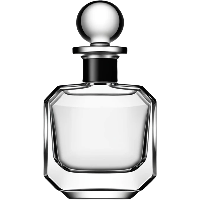 black and white classy perfume bottle  emoji