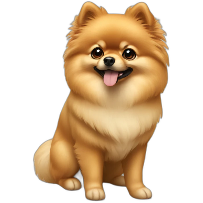 pomeranian full-height emoji
