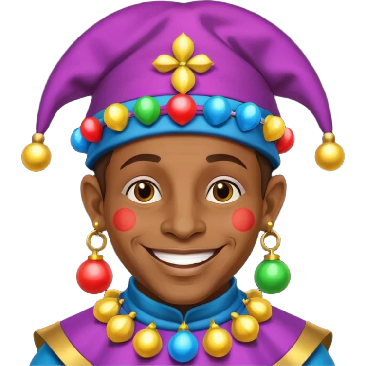 African American Medieval jester  emoji