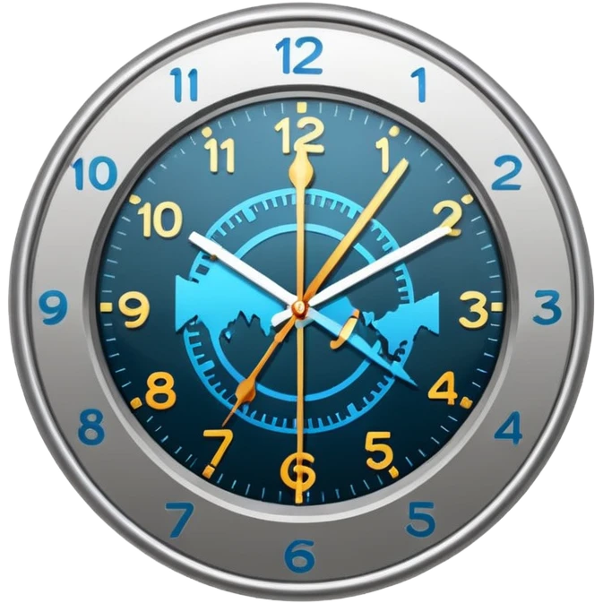 clock and trading graph emoji