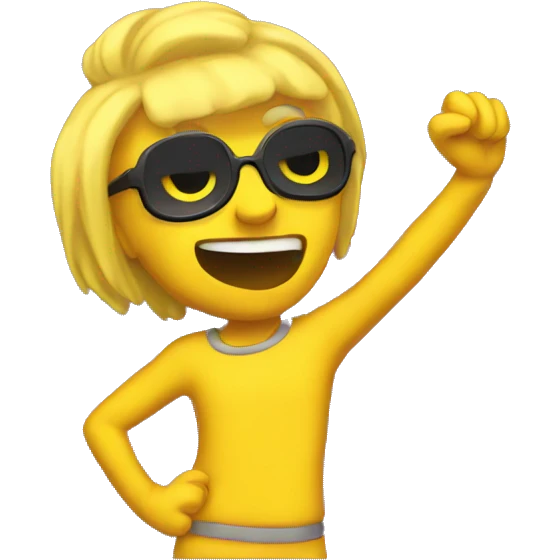 Imoji yellow dab emoji