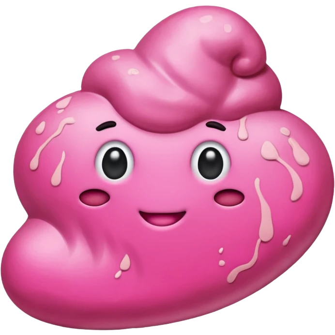 Pink poop emoji