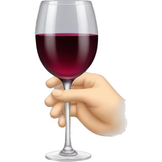 Hand passing a wine glass to someone emoji