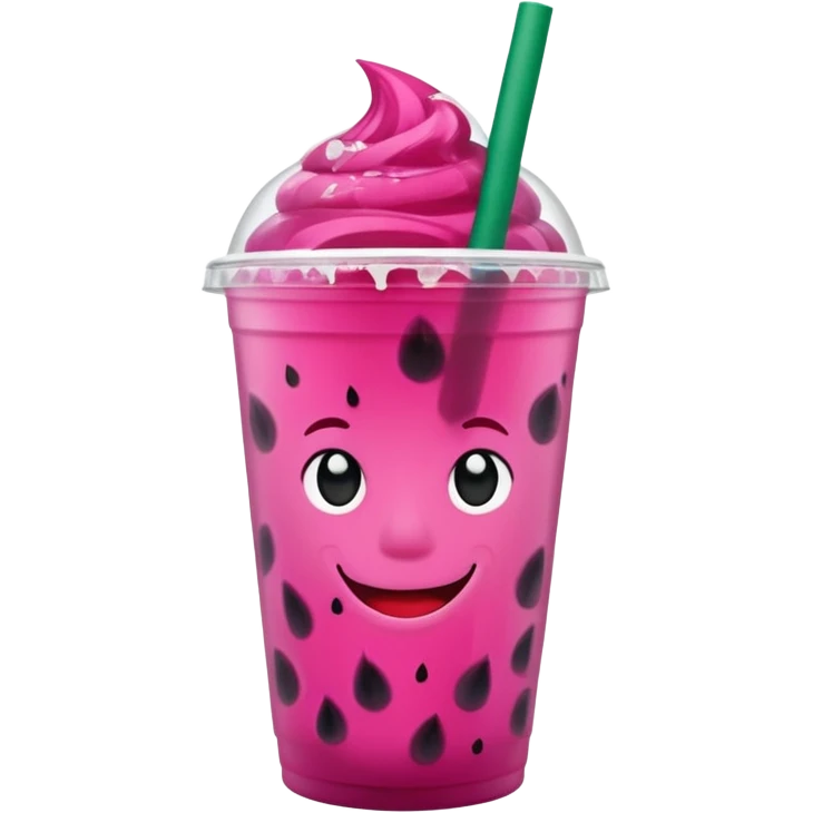 Starbucks dark pink dragonfruit refresher emoji