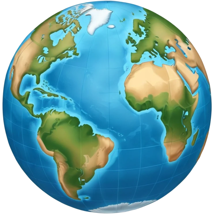 Earth globe showing continents and oceans emoji