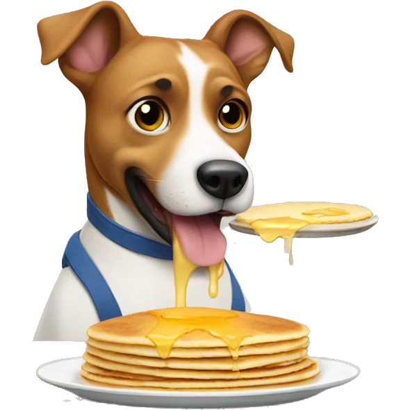 Dog eating pancakes  emoji