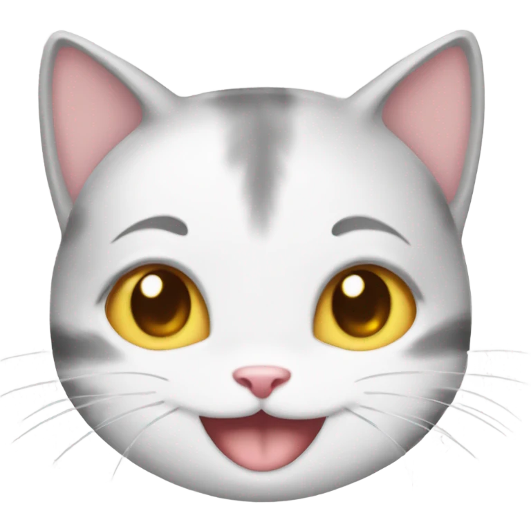 cute happy anime kitty face emoji
