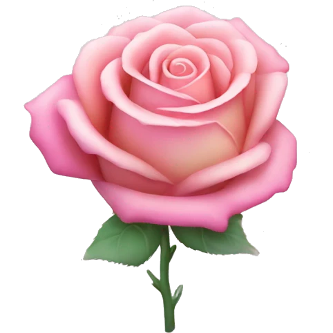 Light pink gradient rose emoji