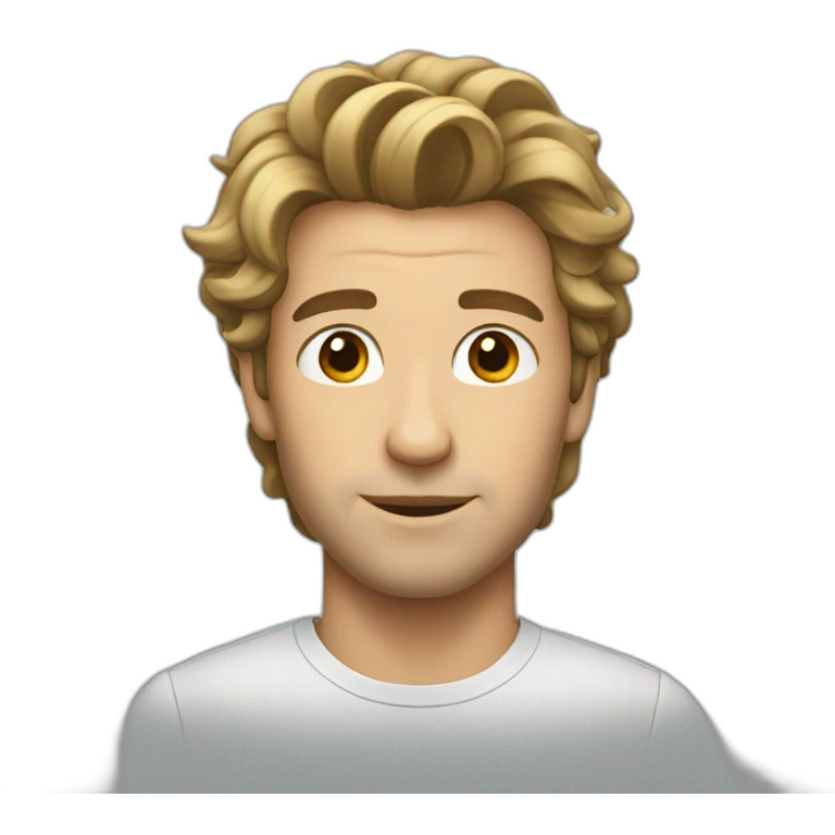 handsome man with tall hair emoji