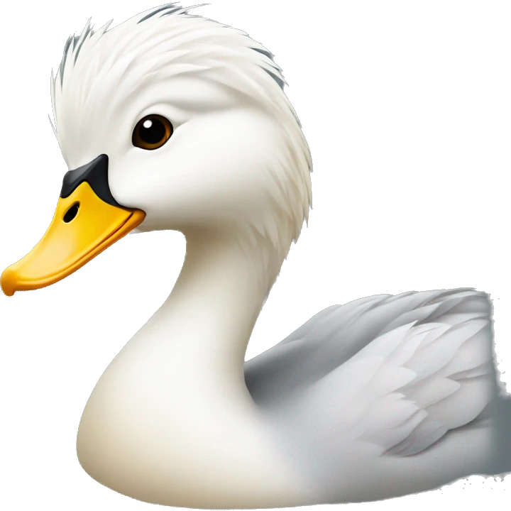 white crested duck emoji