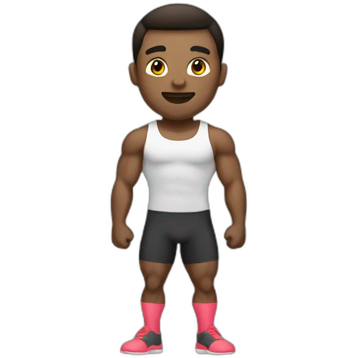 man light tone weightlifter emoji