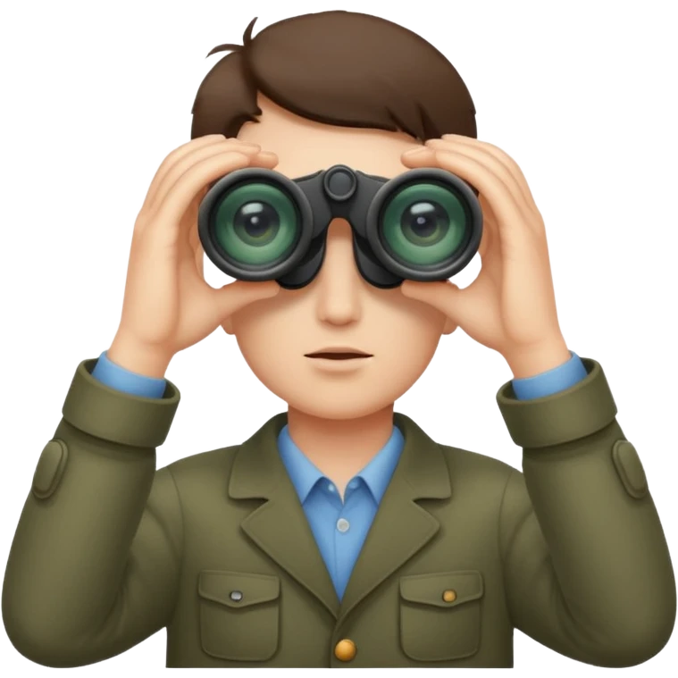person looking through binocolars emoji