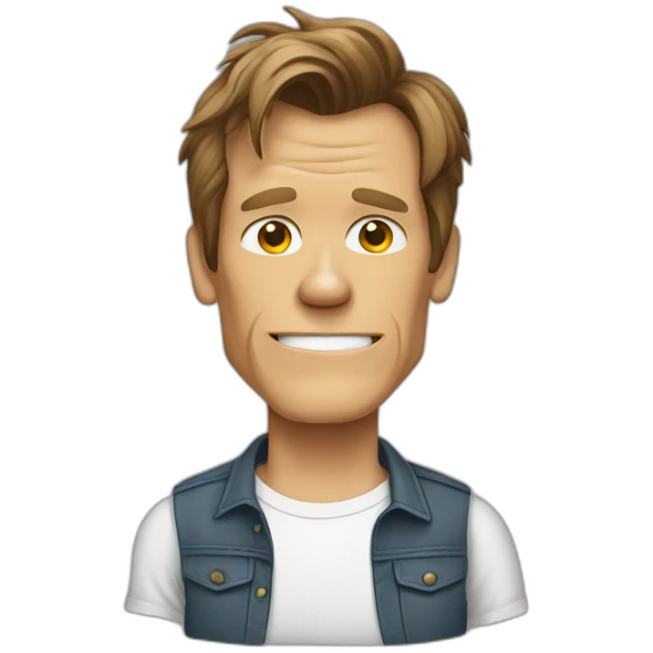 kevin-bacon cartoon wearing shirt emoji