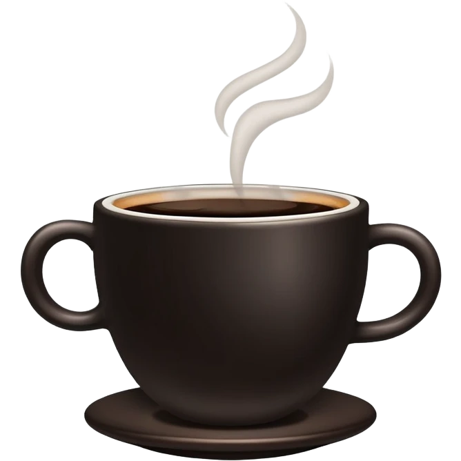 Black cup of coffee emoji