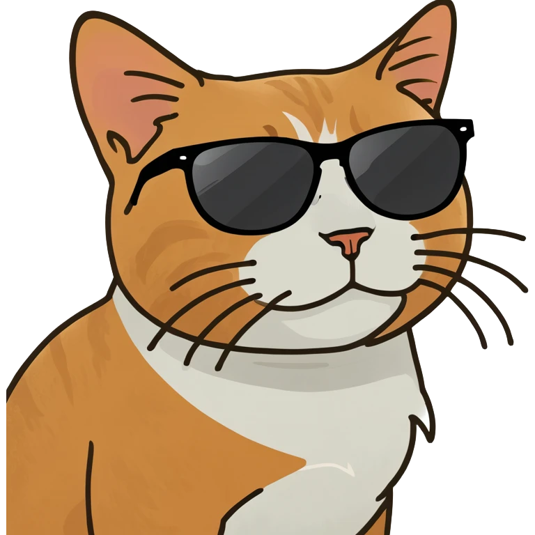 Cat with sunglasses emoji