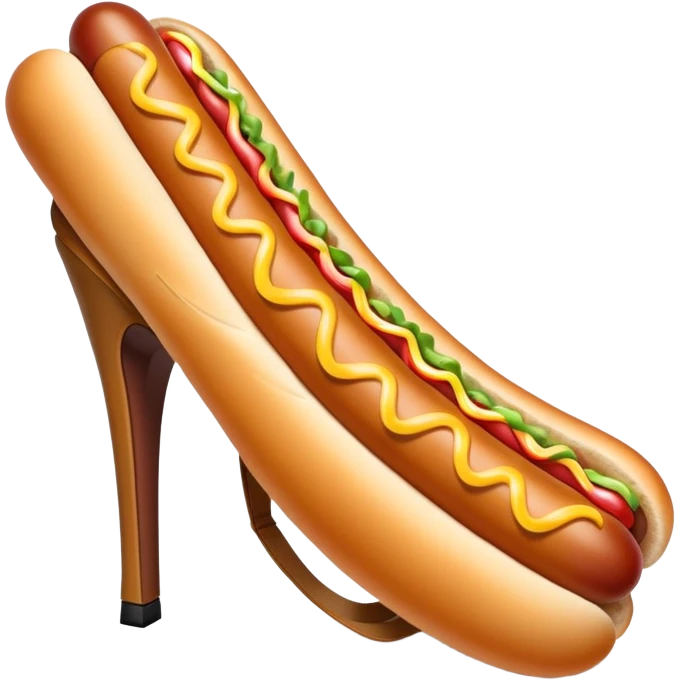 Hot dog  with hight heels  emoji