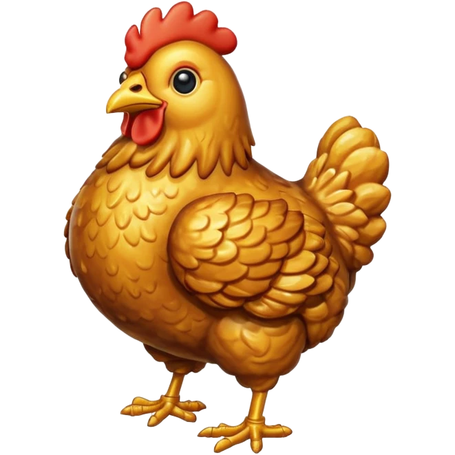 gold metal fried chicken emoji