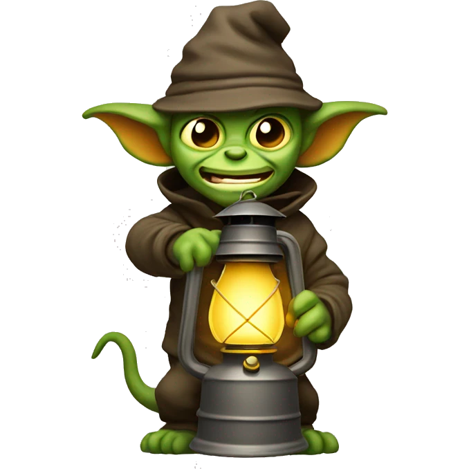 Bending Gremlin with a lantern emoji